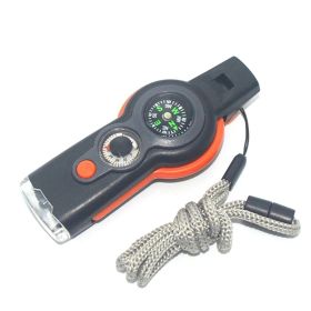 7 In 1 Military Survival Whistle; Multi-function Emergency Life Saving Tool;